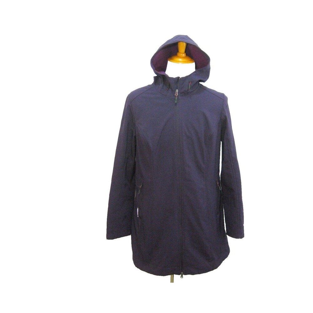 CHAMPION Women's Size XL Purple Coat Hooded Winter Jacket Raincoat Fleece Lined